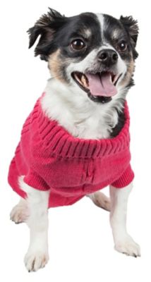 Pet Life Heavy Cotton Rib-Collared Knitted Dog Sweater