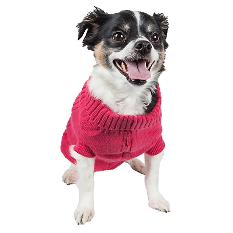 Pet Life Heavy Cotton Rib-Collared Knitted Dog Sweater