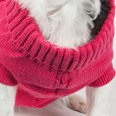 Image showing  Heavy Cotton Rib-Collared Knitted Dog Sweater