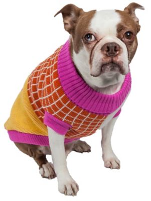 Pet Life Lovable-Bark Heavy Knit Ribbed Fashion Pet Sweater