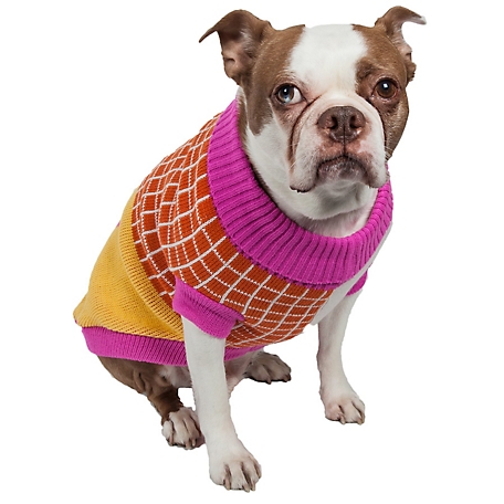 Pet Life Lovable-Bark Heavy Knit Ribbed Fashion Pet Sweater