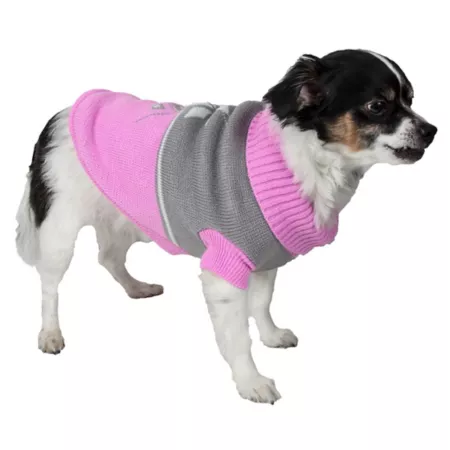 Pet Life Snowflake Cable Knit Dog Turtleneck Sweater Dog Sweaters