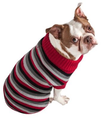 Pet Life Polo-Casual Lounge Designer Cable Knitted Turtleneck Dog Sweater