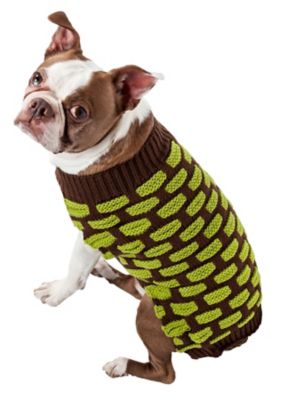 Image showing  Fashion Weaved Designer Ribbed Heavy Knitted Turtleneck Dog Sweater
