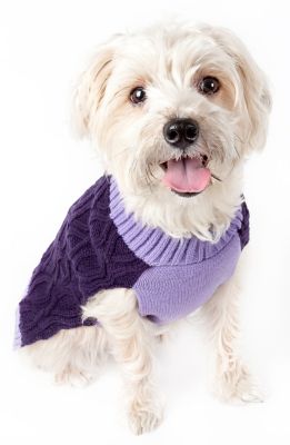 Pet Life Oval Weaved Fashion Designer Heavy Knitted Dog Sweater