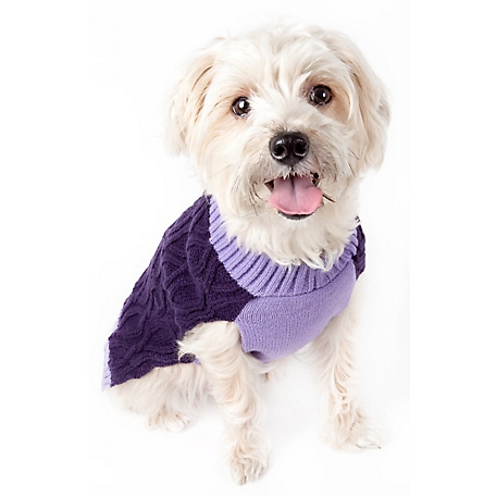 Pet Life Oval Weaved Heavy Knitted Fashion Designer Dog Sweater