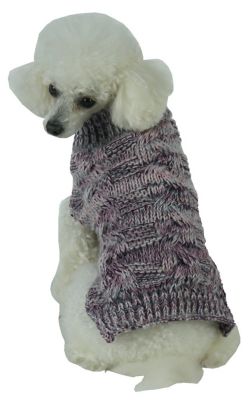 Image showing  Royal Bark Designer Fashion Heavy Cable Knitted Dog Sweater