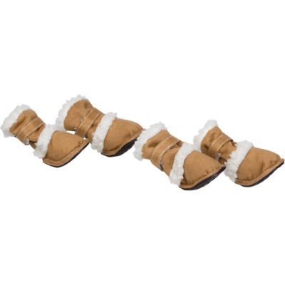 Pet Life Shearling Duggz Pet Shoes, 4-Pack