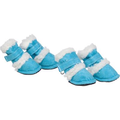 Pet Life Shearling Duggz Pet Shoes, 4-Pack