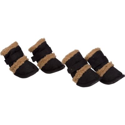 Pet Life Shearling Duggz Pet Shoes, 4-Pack