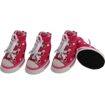 Pet Life Extreme-Skater Canvas Casual Grip Pet Sneaker Shoes, 4-Pack
