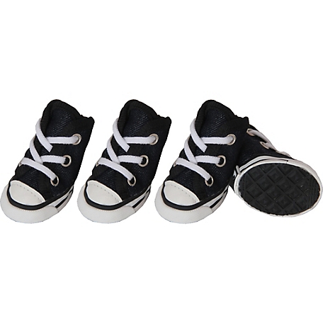 Pet Life Extreme-Skater Canvas Casual Grip Pet Sneaker Shoes, 4-Pack
