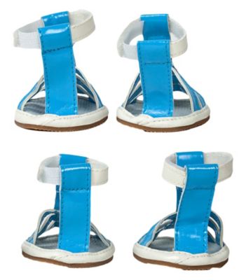 Image showing  Buckle-Supportive PVC Waterproof Pet Sandals, 4-Pack