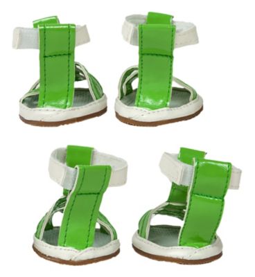 Image showing  Buckle-Supportive PVC Waterproof Pet Sandals, 4-Pack