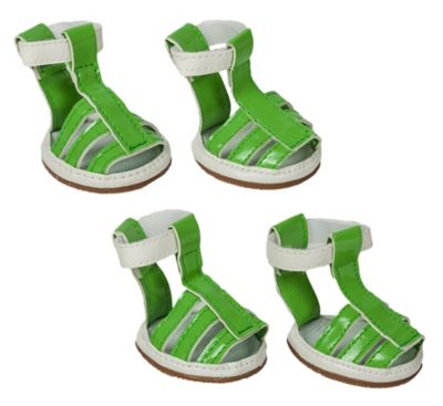 Image showing  Buckle-Supportive PVC Waterproof Pet Sandals, 4-Pack
