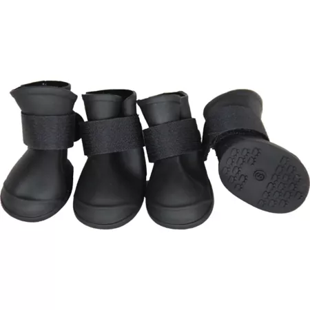 Pet Life - Multi-Purpose Elastic All-Terrain Rubber Dog Protective Shoes 4 Pack Dog Boots & Shoes