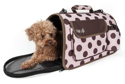 Pet Life Airline-Approved Folding Nylon Zippered Casual Pet Carrier