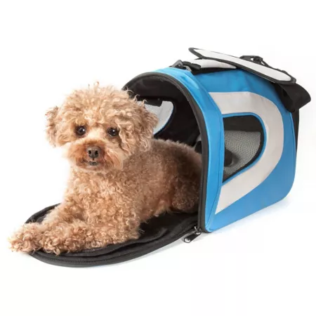 Pet Life Airline Approved Foldable Sports Mesh Pet Carrier Soft Sided Crates