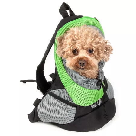 Pet Life On-the-Go Supreme Travel Bark-Pack Pet Carrier Backpack Soft Sided Crates