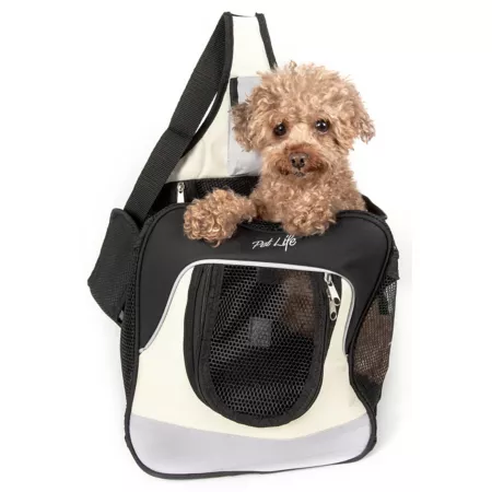 Pet Life Hands-Free Navigation Backpack with Single Strap and Pet Carrier Soft Sided Crates