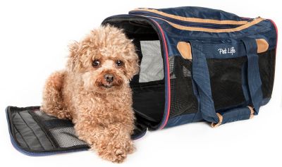 Image showing  Airline-Approved Aero-Zoom Lightweight Wire-Framed Nylon Collapsible Pet Carrier, 16.5 in.