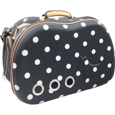 Image showing  Fashion Dotted Venta-Shell Perforated PVC Collapsible Military-Grade Designer Pet Carrier, 18.2 in.