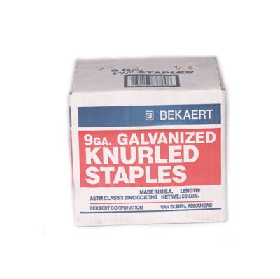 Bekaert 1 in. Knurled Fence Staples, 50 lb.