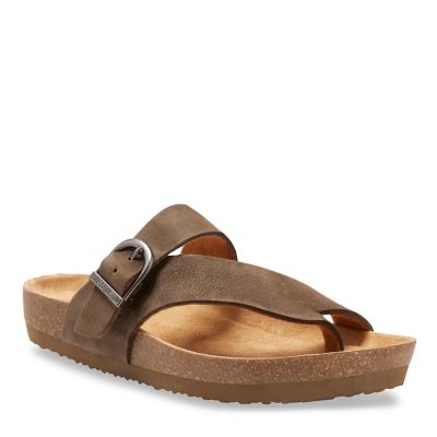 Eastland Women's Shauna Strap and Buckle Thong Sandals, 1 in.