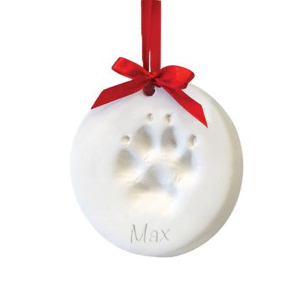 dog paw christmas ornament