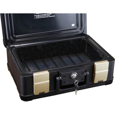 Image showing  0.24 cu. ft. Key Lock Medium Fire/Water Chest with Carry Handle, 30-Minute UL Fire-Rated
