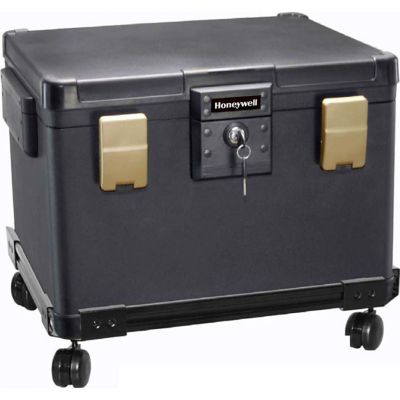 Honeywell 1.06 cu. ft. Key Lock Legal Size Fire/Water File Chest with Wheel Cart, 1 Hour Fire