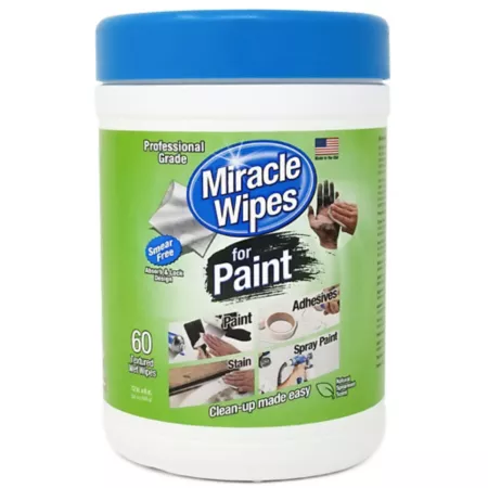 MiracleWipes - Dual Texture Paint Wipes 60 Pack Cleaning Cloths & Dusters