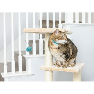 Image showing 7 th Armarkat 48 in. 3-Levels Real Wood Cat Tower for Kittens Play, Beige