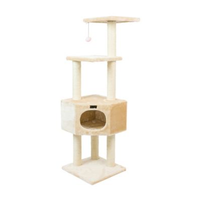 Image showing 5 th Armarkat 52 in. 3-Tier Real Wood Cat Tree, Beige