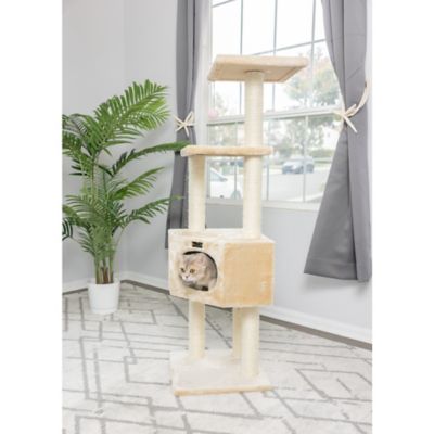 Image showing 7 th Armarkat 52 in. 3-Tier Real Wood Cat Tree, Beige
