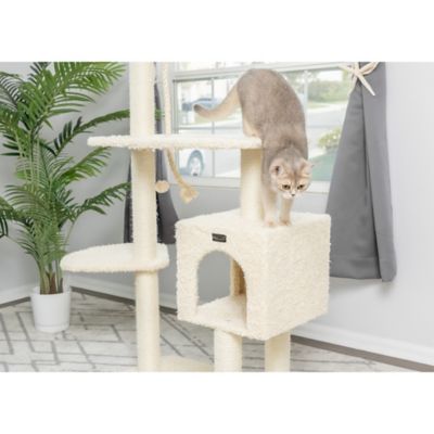 Image showing 8 th Armarkat Faux Fur Covered Real Wood Cat Scratch Furniture 57 in. Beige A5708