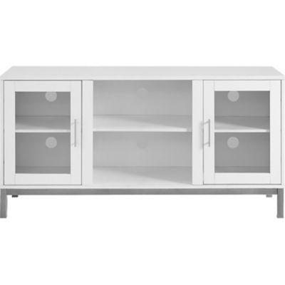Walker Edison Avenue Wood Tv Console With Metal Legs For Tvs Up To 55 In., 16 In. X 52 In. X 26 In.