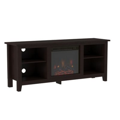 Walker Edison Essential Rustic Farmhouse Fireplace TV Stand for TVs Up to 58 in -  W58FP18ES