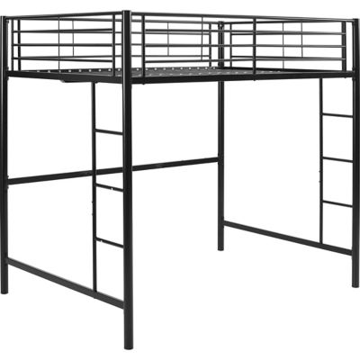 Walker Edison Premium Metal Full Size Loft Bed, 55 x 79 x 71 in 