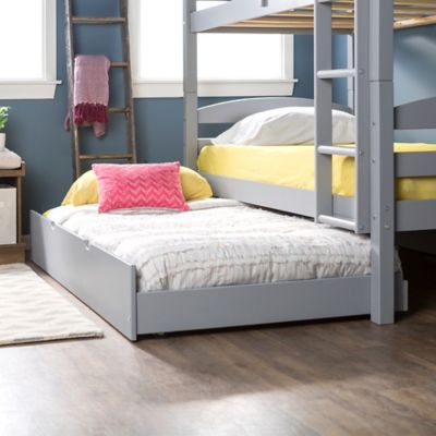 Walker Edison Solid Wood Twin Trundle Bed, 42 x 75 x 10 in 