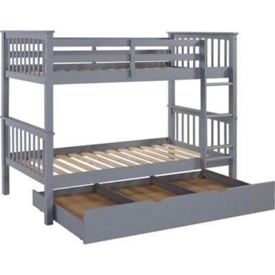 solid wood bunk beds with trundle