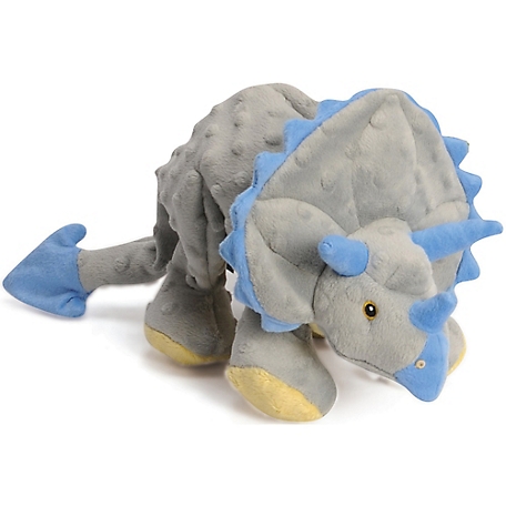 Ruffin' It Dinos Frills with Chew Guard Dog Toy, Large, Gray