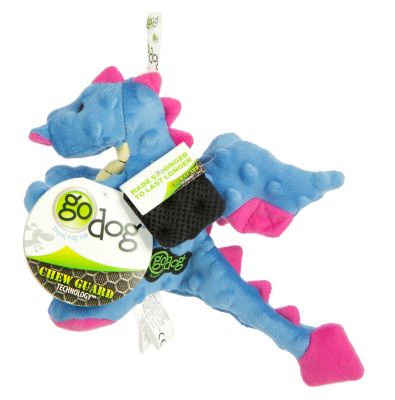 Image showing  Dragons Squeaky Plush Dog Toy, Chew Guard Technology - Periwinkle, Small