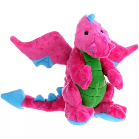 Ruffin' It Dragons with Dog Chew Toy Pink Large Dog Plush Toys