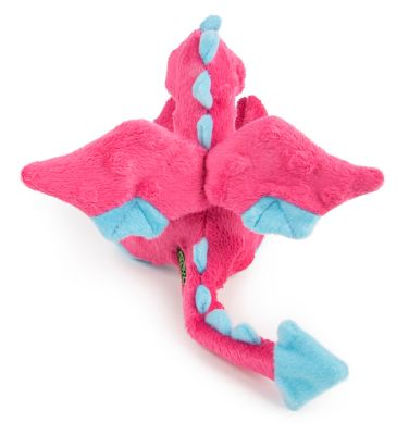 Image showing  Dragons Squeaky Plush Dog Toy, Chew Guard Technology - Pink, Small