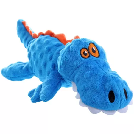 Ruffin' It Gator with Dog Chew Toy Large Blue Dog Plush Toys