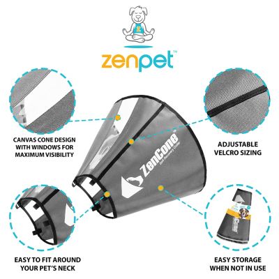 Image showing 7 th ZenPet ZenCone Original Soft Recovery Cone for Dogs
