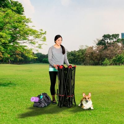 Image showing Carlson Red 6-Panel Portable Pet Pen