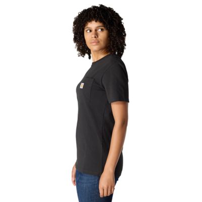 Image showing 2 th Carhartt Women's K87 Loose Fit Heavyweight Short-Sleeve Pocket T Shirt