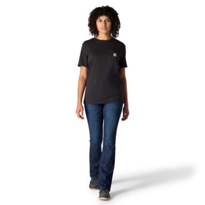 Image showing 4 th Carhartt Women's K87 Loose Fit Heavyweight Short-Sleeve Pocket T Shirt